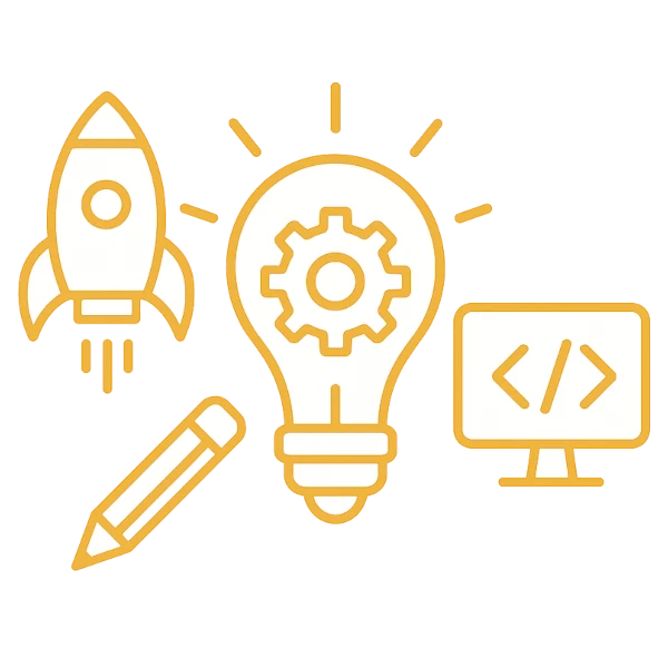 Lightbulb representing a new product coming to life through code