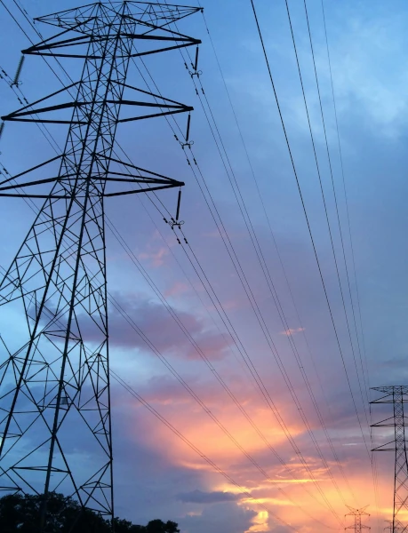 High voltage transmission towers